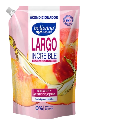 Acondicionador  Ballerina Largo Increible Durazno y Aceite de Jojoba Dp 750 Ml
