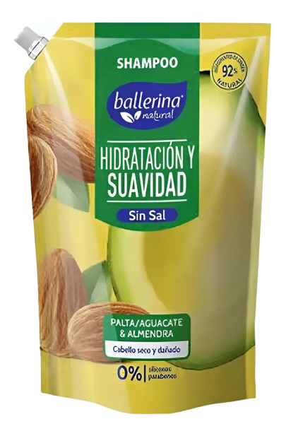 Shampoo Ballerina Hidratacion y Suavidad Palta Sin Sal Dp 750 Ml