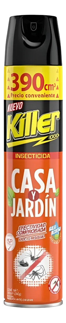 Killer Insecticida Casa Y Jardín 390cc