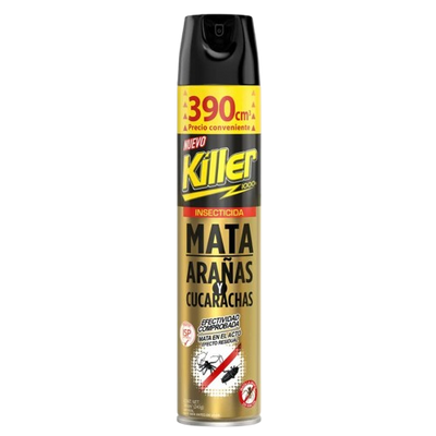 Killer Insecticida Mata Arañas y Cucarachas 390cc
