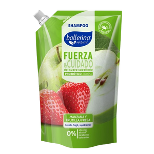 Shampoo Ballerina Fuerza & Cuidado Manzana y Frutilla Dp 750 Ml